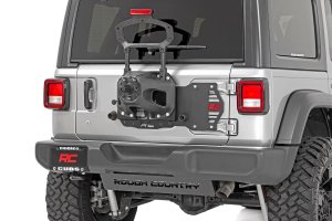 Jeep Wrangler Tailgate Reinforcement - Rear - Rough Country - Rough Country - Black - '21-'24 Jeep Wrangler Tailgate Reinforcement - Rear - Rough Country - Rough Country - Black - '21-'24